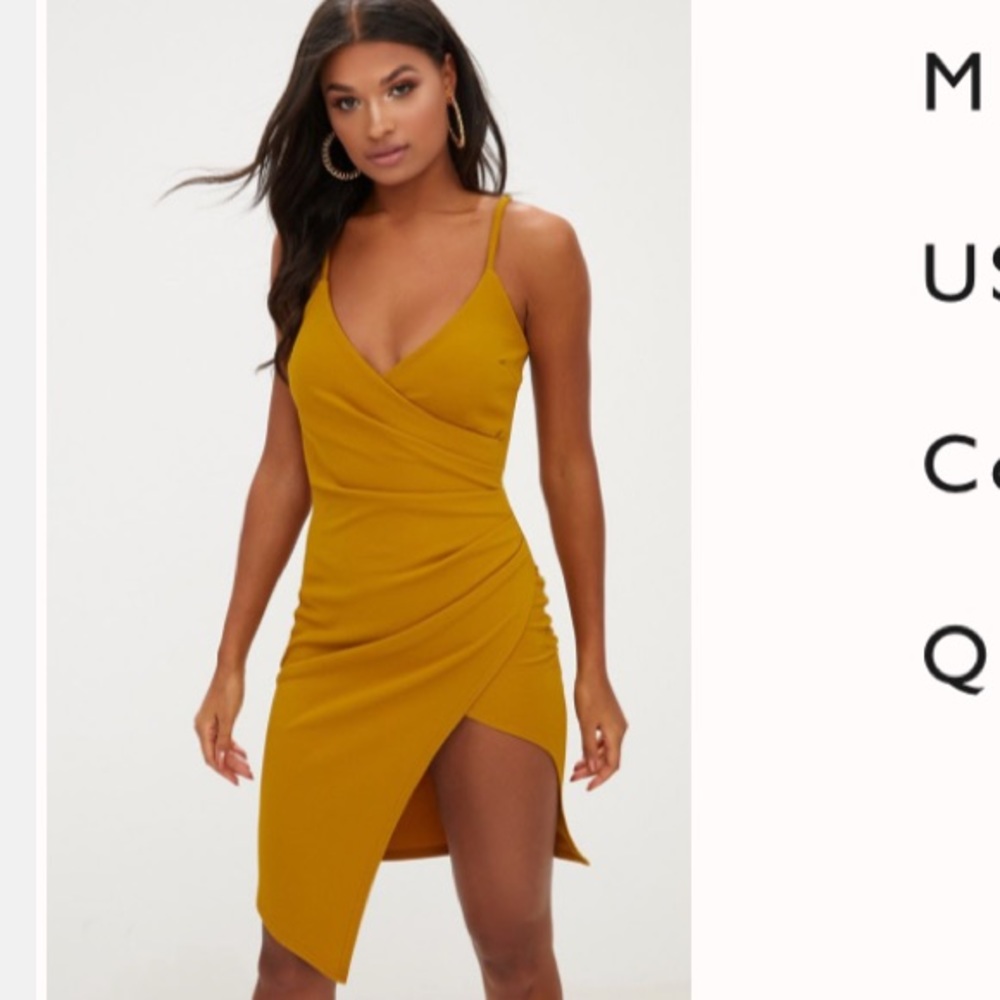 Pretty little thing mustard dress
